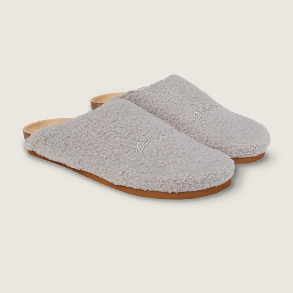 PINK light gray clog slippers